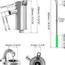 QWORK Stainless Steel Manual Suction Pump, Modern Black Above Ground Well Water Pump, Easy to Use, High Working Efficiency, 10m Water Depth