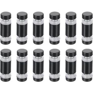 uxcell 12 Pcs Standoff Screws, 1/2" x 1" Stainless Steel Double Head Advertising Screws Wall Standoff Mounts Hardware for Acrylic Glass Sign Holder Wine Glass Rack, Black