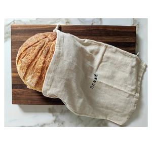 Set of 2 Extra Large Farmhouse Natural Linen 12"x15" Artisan Boule Bread Bags, Reusable Drawstring Bag for Homemade Bread Storage, Perfect for Bakers, House Warming, Now in Natural or Black Color!