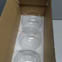3 Pack Clear Glass Shade Replacements, Globe Glass Lamp Shade Covers for Light Fixtures, 1.65 In Fitter 5.1 In Height 5.9 In Diameter Globes Lampshades for Wall Sconces Chandelier Pendant Lights