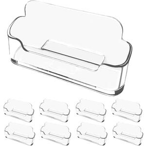 vrupin Business Card Holder for Desk - 8 Pack Acrylic Business Card Holder , Fits 30-50 Business Cards Display Business Card Stand Desktop Business Card Holders for Exhibition