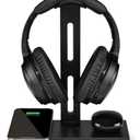 iLIVE 5-in-1 Headphone Stand and Wireless Charger Black