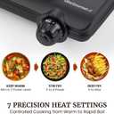 Elite Gourmet Countertop Electric Burner, 1000W Cast Iron Hot Plate, 7 Heat Settings, Portable Cooktop for RV, Dorm, Office & Small Kitchens, Road-Ready & Compact