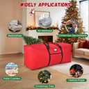 7.5 ft Christmas Tree Storage Bag - Heavy-Duty Waterproof, Dust-Proof, and UV-Proof, with Dual Zipper, Adjustable Straps, and Universal Wheels