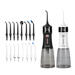 MySmile LP221 Cordless Water Dental Flossers for Teeth Black and White Combo