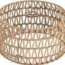 LHJIHFU 13" Rattan Lamp Shade, Bohemian Handmade Woven Lamp Shade for Kitchen Island Dining Room Living Room Farmhouse Rattan Hanging Lamp Shade 1 Piece 