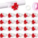 20 Pack Horizontal Chicken Water Nipples with 1/2'' PVC Tee Fittings Automatic Chicken Water Feeder Easy Install Chickens Nipples Waterer Horizontal Side Mount Poultry Nipple Waterer
