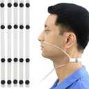 Acanthus - Nasal Cannula Holder - Adjustable Oxygen Tube Holder - Elastic Snap Button Design - Latex-Free - Ear Protection - Made in USA