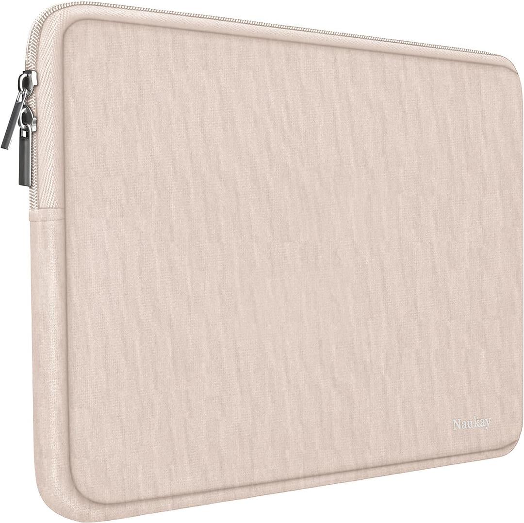 Naukay Laptop Sleeve Case 17,5 Inch, Durable Shockproof Protective Cover Flip Case Briefcase Carrying Bag Compatible with 17,5" HP, ASUS, Lenovo, Acer, Notebook, Computer, Ultrabook, Chromebook, Pink