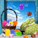 euoloar 24 PCS Prefilled Easter Eggs With Animal Pull Back Car, Filled Easter Eggs for Easter Hunt Game Basket Fillers Kids Party Favors
