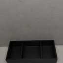 14 Inch Bathroom Basket with Removable Dividers - 3 Comparments Wood Toilet Paper Basket with Handle for Back of Toilet Tank Topper - Black Storage Organizer for Bathroom Kitchen Pantry Organization