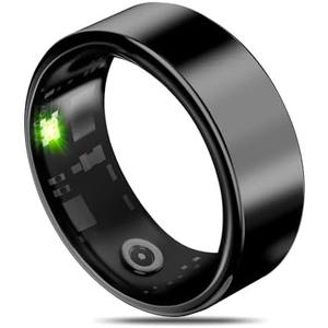 Smart Health Ring for Women Men Fitness Tracker with Heart Rate, Blood Oxygen, Blood Pressure, Sleep Monitoring, Step Counting, IP68 Waterproof for iOS and Android, No APP Fee, Xmas Gifts, Brown 10