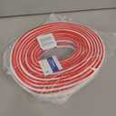 40 Feet Self-Adhesive Rubber Weather Stripping, Diamond-Shaped Extra Thick Rubber Door Weather Stripping Door Seal Strip for Door Frame Door Insulation Strip Waterproof Fits Big Gaps(White)