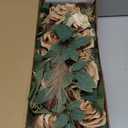 Ling's moment 8 Wedding Artificial Aisle Pew Flowers Chair Decorations Arrangements with Chiffon Ribbons Begie for Ceremony Reception Chair Back Floral Decor Reception Church Party Outdoor