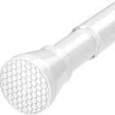 Tension Rod for Windows 28 to 48 Inch,Spring Curtain Rods No Drilling 7/8" Diameter White Tension Rods Adjustable Curtain Rods Expandable Pressure Spring Tension Rods for Closet, Doorway
