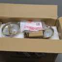 Brushed Gold Pendant Lights Kitchen Island 2 Pack, HWH 6 Inch Hanging Lights Fixtures with Bell-Shaped Fluted Clear Glass, Modern Kitchen Island Lighting