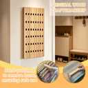 Piano Key Oak Coat Rack Wall Mount, Wooden Coat Hanger with Invisible Design, Space-Saving Accordion Wall Hanger for Entryway Decor, Modern Wood Coat Rack for Hallway, Bedroom, Entrance Hall