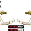 JQK Towel Ring Brushed Gold, Stainless Steel Square Ring Towel Holder for Bathroom, 6 Inch Brushed Gold Wall Mount, TR140-BG