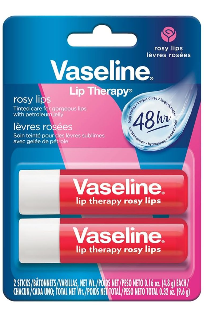 Vaseline Lip Therapy Care Rosy, Fast-Acting Nourishment, Ideal for Chapped, Dry, Cracked, or Damaged Lips, Lip Balm, 1 Pack, 0.16 Oz Each