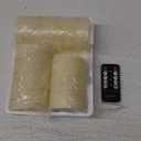 H-BLOSSOM Flickering Flameless Candles Ivory Real Wax Pillar with Embedded String Lights LED Candles Battery Operated with Cycling 5H Timer Set of 3 (3" x 4"/5"/6") (Ivory)