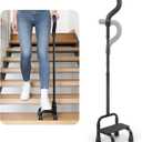 Adjustable Stair Climbing Assist Cane for Seniors, Half Step Stair Walker Aid for Walking Up Down, Portable Stair Lift Cane, Stability Walking Sticks - Step Stair Assist Device for Safety & Mobility