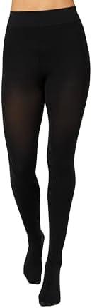 Hanes EcoSmart Women's Same to Waist, Sheer Toe, Blackout Opaque Tights, Large