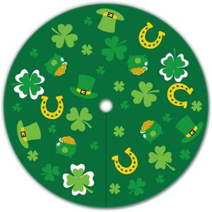 YEAHOME Valentines Day Decorations for Tree Skirt, 36" Love Heart Pattern Tree Skirts for Valentines Day Decor, Double-Sided St Patricks Day Clover Tree Skirt for Holiday Party Decorations (Red, Pink, Green)