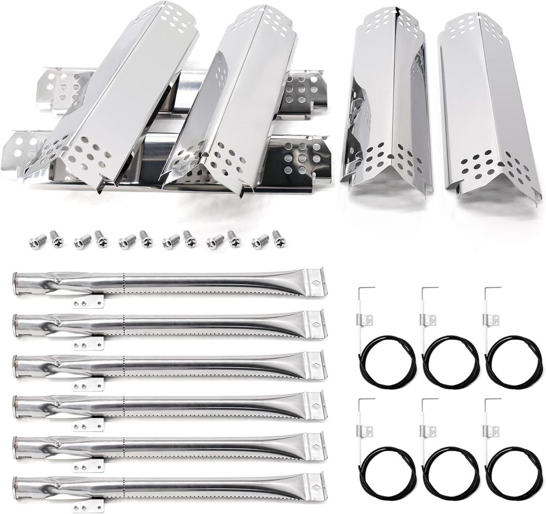 Grill Replacement Parts for Nexgrill 6 Burner 720-0898, 730-0898, 720-0898A, 720-0896CA, Grill Burner Tubes, Heat Plates, Igniters for Nexgrill