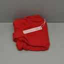 QINSEN Women's Long Sleeve V Neck T Shirts Double Lined Crop Top Seamed Cup Going Out Tops (X-Large, Red)