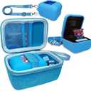 JCHPINE Hard Carrying Case and Silicone Cover for Bitzee Interactive Toy Digital Pet, Accessories Case for Bitzee Virtual Electronic Pets Original 15 Animals (Blue)