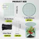 succulentlovers 6 Packs 13"x 16" Wire Plant Protector from Animals, Plant Protector Cages with Detachable Covers & Zip Ties & Stakes, Chicken Wire Plant Covers for Flower and Vegetables Protection