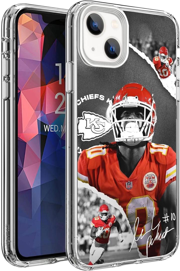 Compatible with iPhone 14 Case, Stylish Full-Body Protection Soft TPU Shockproof Phone Clear Case(Kansas-City-Pacheco)