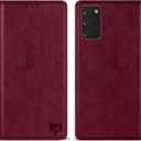 ZZXX for Samsung Galaxy Note 20 Wallet Case with [RFID Blocking] Card Slot Stand Strong Magnetic Leather Flip Fold Protective Phone Case for Samsung Galaxy Note 20 Case Wallet(Wine Red-6.7 inch)