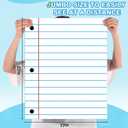 Feifeiya 6 Pack Giant Magnetic Dry Erase Notebook Paper 17 x 22 Inch Back to School Handwriting Lined Paper for Classroom Whiteboard Accessories Reusable Dry Erase Chart Sheet for Homeschool Office