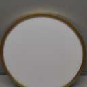 15.7Inch Gold Flush Mount Ceiling Light Fixture , 32W(320W Equivalent), 3800LM, 4000K Natural White, IP40, Flat Modern Round LED Ceiling Lights for Bedrooms, Living Rooms, Bathrooms, Stairwells, etc.