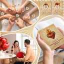 Gerrii 60 Set Easter Heart Christian Tokens Gift Jesus Love Wooden Religious Pocket Hugs Catholic Cards Bible Verse Token Bookmark for Church Friend Religious Party Goodie Bag Filler (Wood Color)