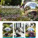 12 Inch Stainless Steel Gazing Ball, Garden Gazing Globe Mirror Ball, Polished Shiny Sphere for Garden Yard Outdoor, Swimming Pool Decoration (Silver)