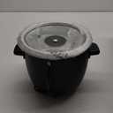 Elite Gourmet ERC003B Electric Rice Cooker with Automatic Keep Warm Makes Soups, Stews, Grains, Hot Cereals, 6 Cups Cooked (3 Cups Uncooked), Black