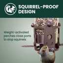 Perky-Pet 334-1SR Squirrel-Be-Gone Max Large Wild Bird Feeder with Flexports, Squirrel Proof Bird Feeder with Weight-Activated Perches - 4LB Seed Capacity