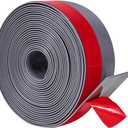 TORRAMI Wide Silicone Weather Stripping 3 inch Width 20 Feet Length, Draft Stopper Seal for Barn and Garage Door Under Bottom,Top, Sides, Grey (Gray)