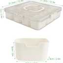 2Pcs Snackle Box Container, Divided Serving Tray with Lid and Handle, Snack Box Container Food Platter Charcuterie for Party, Veggies, Snack, Fruit, Nuts, Entertaining, Picnic, LARGER SIZE