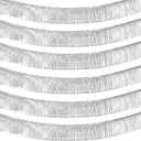 10 Pack 10 Feet Silver Foil Fringe Garland Metallic Tinsel Streamers Banner Wall Hanging Curtain Backdrop for Parade Floats, Bachelorette, Wedding, Birthday, Valentine's Day Party Decorations