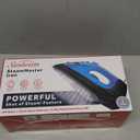 Sunbeam Steammaster Steam Iron, 1400 Watt, Large Anti-Drip Stainless Steel Nonstick Soleplate with 8' Retractable Cord, Horizontal or Vertical Shot of Steam and 3-Way Auto Shut-Off, Black/Blue (Medium)