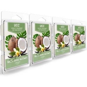 12 Pack UCC Plant Based Natural Wax Melts, Long Lasting Premium Soy Scented Melts Cubes, Wax Melts Tarts, Colored Wax Melt