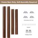 Canvas Floater Frame for 36x36 Oil Paintings, DIY Metal Canvas Floating Frame with 1.5 Inch Deep for Art Prints Artwork Landscape Portrait Living Room Wall Decor (Walnut)
