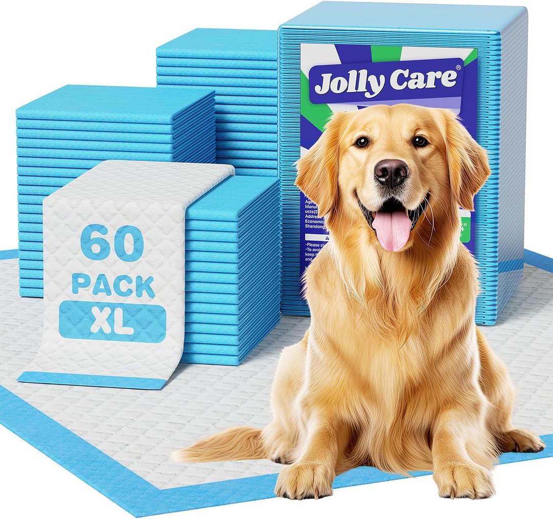 60 Count Extra Large Dog Pee Pads 28" x 34", Super Absorbent XLarge Puppy Pads Disposable Dogs Training Pads, Quick Drying LeakProof Dog Potty Pads for Doggies Puppies