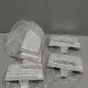 Zhengmy Christmas Stocking Holders for Mantle Weighted Stocking Holder Fireplace Hangers for Xmas Holiday Party Decoration(Stainless Steel,White,6 Pcs)