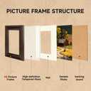 Splinterix 11x14 picture frame, Photo Frame for Wall or Tabletop Display, Ornate Vintage 11 x 14 Picture Frames with Real Glass, Display Poster 8x10 with Mat or 11x14 without Mat for Antique Dco, Brown, 1 Pack