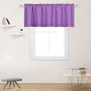 DECOVSUN Light Purple Valance for Windows 60x18 Inch Solid Thermal Insulated Blackout Rod Pocket Kitchen Short Curtain Toppers Valance for Bathroom Living Room, Lilac Lavender