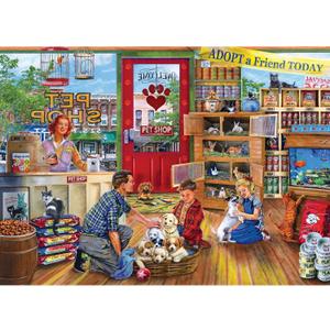 RoseArt - Back to The Past - Pet Store Friends - 1000 Piece Jigsaw Puzzle for Adults
